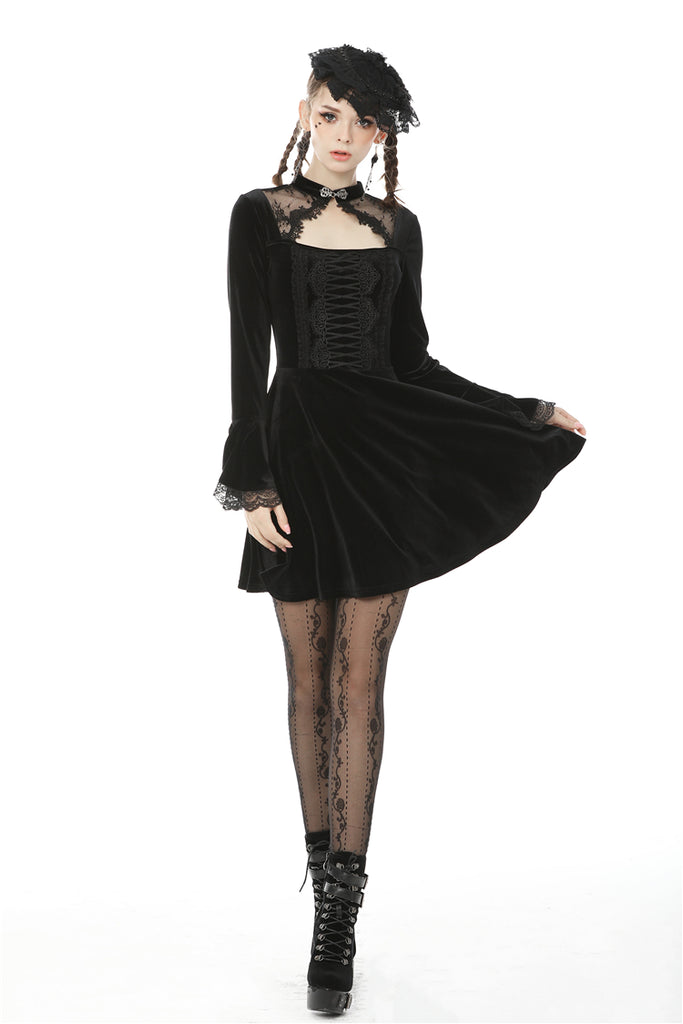 Gothic vampire velvet dress DW483 Gothlolibeauty Gothic vampire velvet dress DW483 Gothlolibeauty