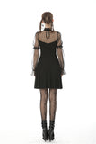 Innocent lady sexy see-through mesh sleeves dress DW487