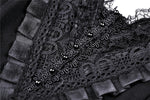 Gothic mesh sleeves deep V neck dress DW499