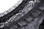 Gothic mesh sleeves deep V neck dress DW499