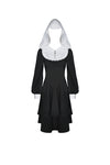 Retro zipper white hoodie rebel black dress DW500