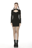Punk locomotive sexy arm bodycon dress DW503