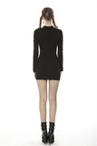 Punk locomotive sexy arm bodycon dress DW503