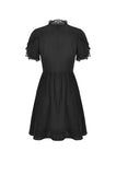 Innocent girl vertical soft short sleeves dress DW509