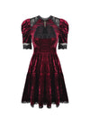 Dead wine frilly neck dress DW513