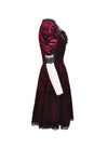 Dead wine frilly neck dress DW513