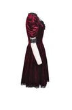 Dead wine frilly neck dress DW513