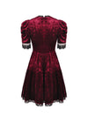 Dead wine frilly neck dress DW513