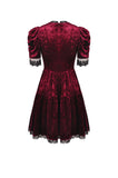 Dead wine frilly neck dress DW513