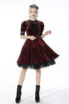 Dead wine frilly neck dress DW513