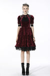 Dead wine frilly neck dress DW513