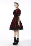 Dead wine frilly neck dress DW513