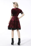 Dead wine frilly neck dress DW513