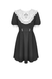Alice in Wonderland contrast collar dress DW517