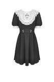 Alice in Wonderland contrast collar dress DW517