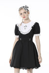 Alice in Wonderland contrast collar dress DW517