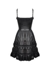 Rebel locomotive girl faux leather strap dress DW519