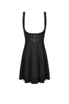 Preppy style pleated lace up back suspenders skirt DW522