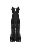 Gothic sexy lace maxi strap dress DW523