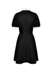 Witch star chest contrast collar dress DW525
