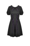 Magic girl purple line trims mini dress DW526