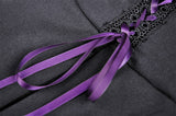 Magic girl purple line trims mini dress DW526