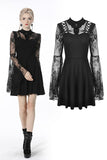 Gothic sexy exaggerated lace sleeves mini dress DW540
