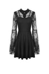Gothic sexy exaggerated lace sleeves mini dress DW540