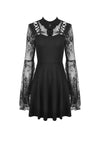 Gothic sexy exaggerated lace sleeves mini dress DW540