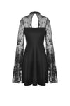 Gothic sexy exaggerated lace sleeves mini dress DW540