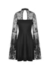 Gothic sexy exaggerated lace sleeves mini dress DW540