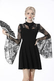 Gothic sexy exaggerated lace sleeves mini dress DW540