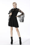 Gothic sexy exaggerated lace sleeves mini dress DW540