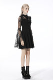 Gothic sexy exaggerated lace sleeves mini dress DW540