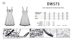 Sexy punk white pattern strap dress DW575