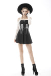 Princess black contrast white lace sexy dress DW577