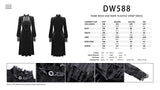 Devil magic ruffle trim bust velvet dress DW588