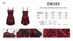 Gothic noble queen wine diamond velvet dress DW589