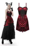 Gothic noble queen wine diamond velvet dress DW589