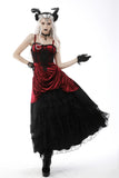 Gothic noble queen wine diamond velvet dress DW589