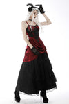 Gothic noble queen wine diamond velvet dress DW589