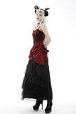 Gothic noble queen wine diamond velvet dress DW589