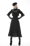 Gothic cutout sexy lace angel wings bust maxi dress DW590