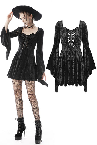 Devil magic diamond velvet dress DW596