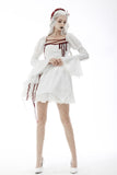 Gothic vampire blood stained white dress DW598