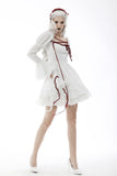 Gothic vampire blood stained white dress DW598