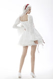 Gothic vampire blood stained white dress DW598