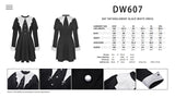 Bat entanglement black white dress DW607