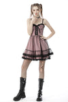 Cool mesh pink doll dress DW626