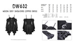 Moon sexy shoulders zipper dress DW632